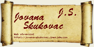 Jovana Skukovac vizit kartica